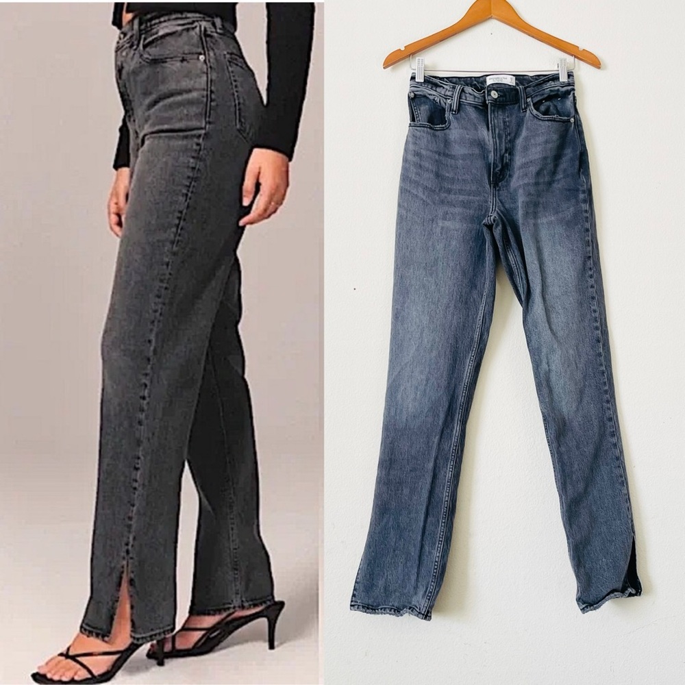 Abercrombie & Fitch SIZE 26 LONG CURVE LOVE The 90s Straight High Rise Jeans